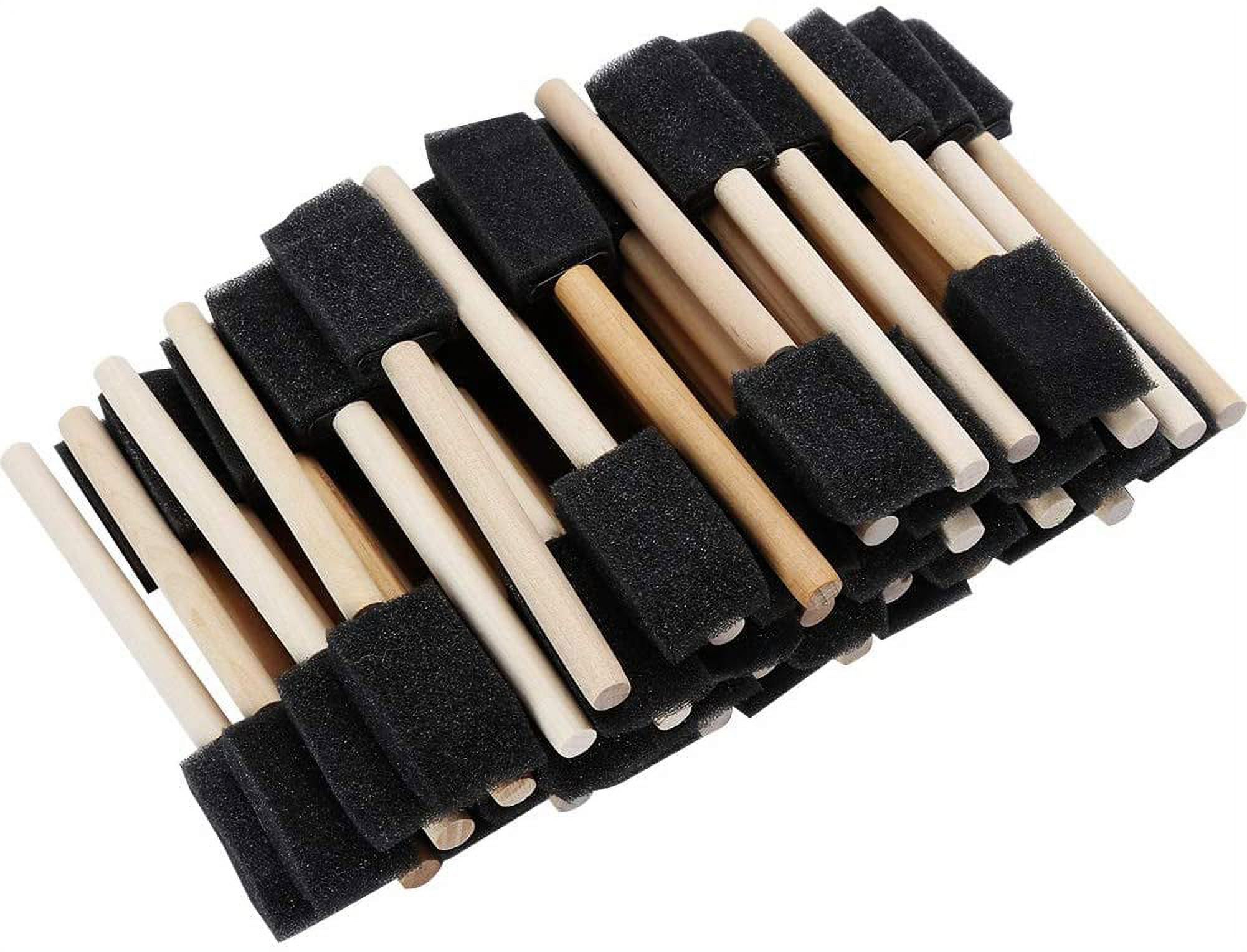 Foam Brush, Easy to Hold Black Foam Brush for Paint Pigments and Other  Media 